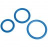 Набор из 3 синих эрекционных колец MENZSTUFF COMPLETE SET OF COCKRINGS, фото