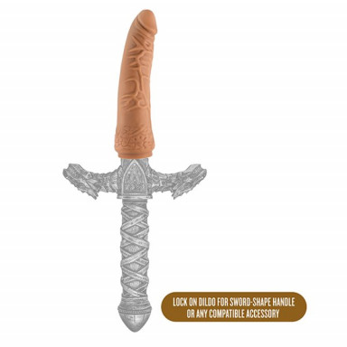 Насадка-фаллоимитатор для трусиков с плугом Realistic 7.5 Inch Lock On Dildo - 19 см. фото 4